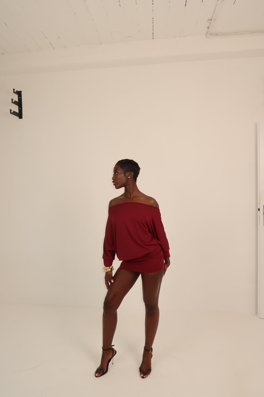 Aura Dress Burgundy