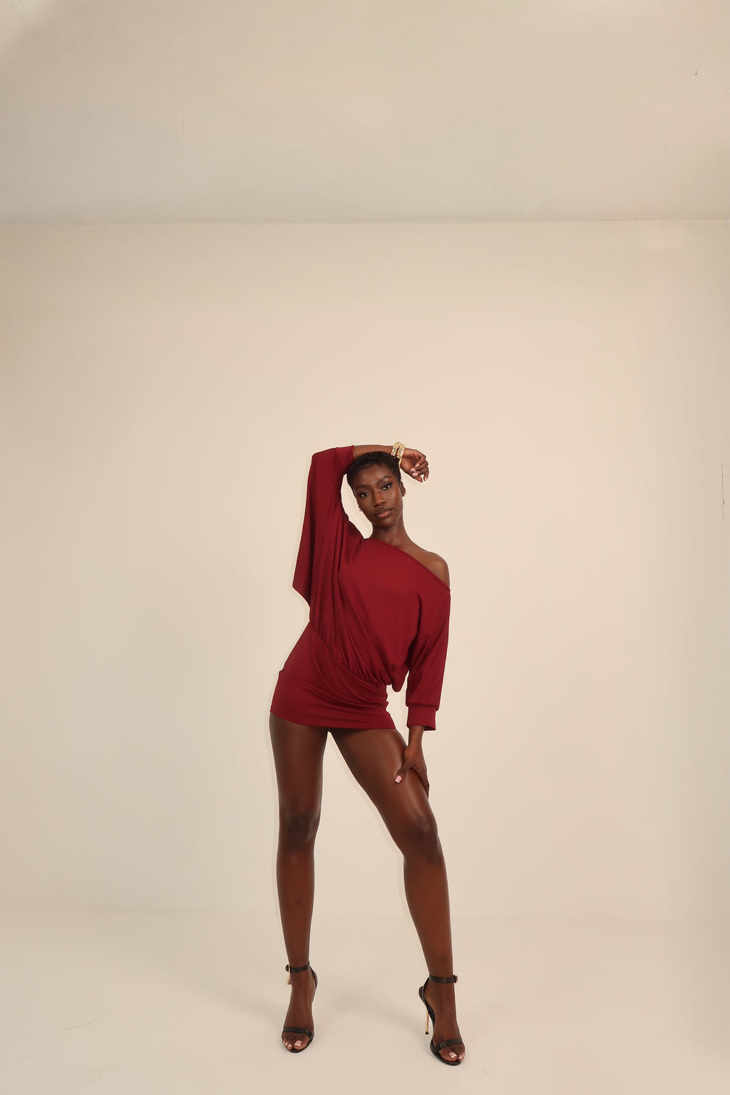 Aura Dress Burgundy